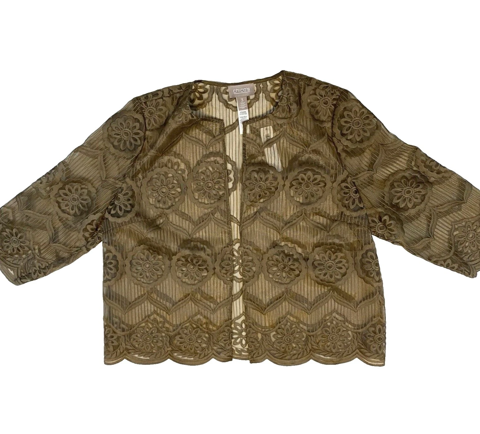 Floral Marrón Chico's abrigos, chaquetas y chalecos para Mujeres