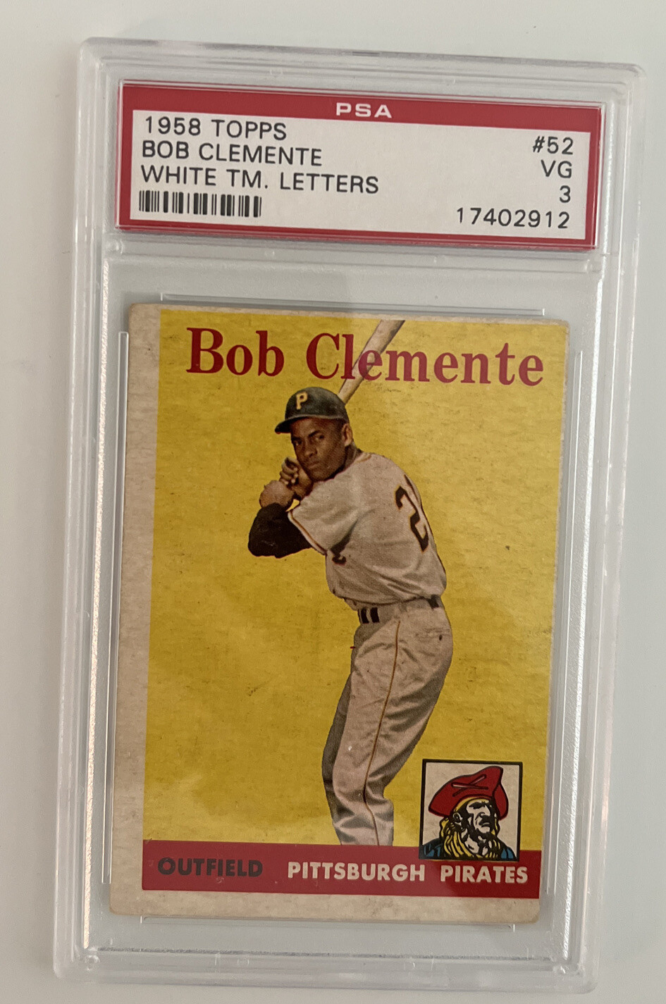 1958 Topps Baseball #52 Bob Clemente PSA 3