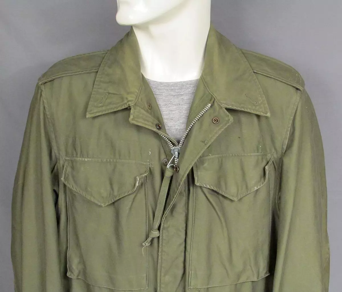 Vintage s US Army M Field Jacket Cotton Sateen Military Vietnam  War era