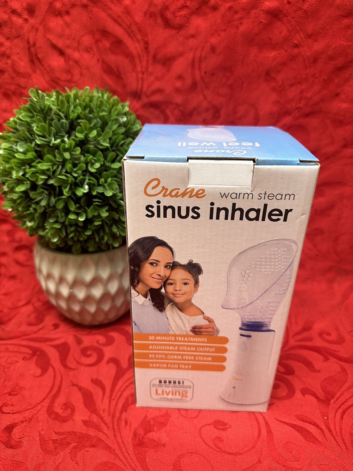 Crane Warm Steam Sinus Inhaler For Congestion From Allergies And Colds