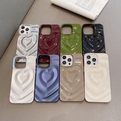 Love Heart Shockproof Silicone Phone Case Cover For iPhone 14 Pro Max 13 12 11