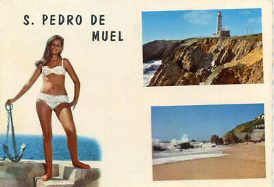 PORTUGAL SAO PEDRO DE MUEL or MOEL Multivview with Beautiful Pin Up