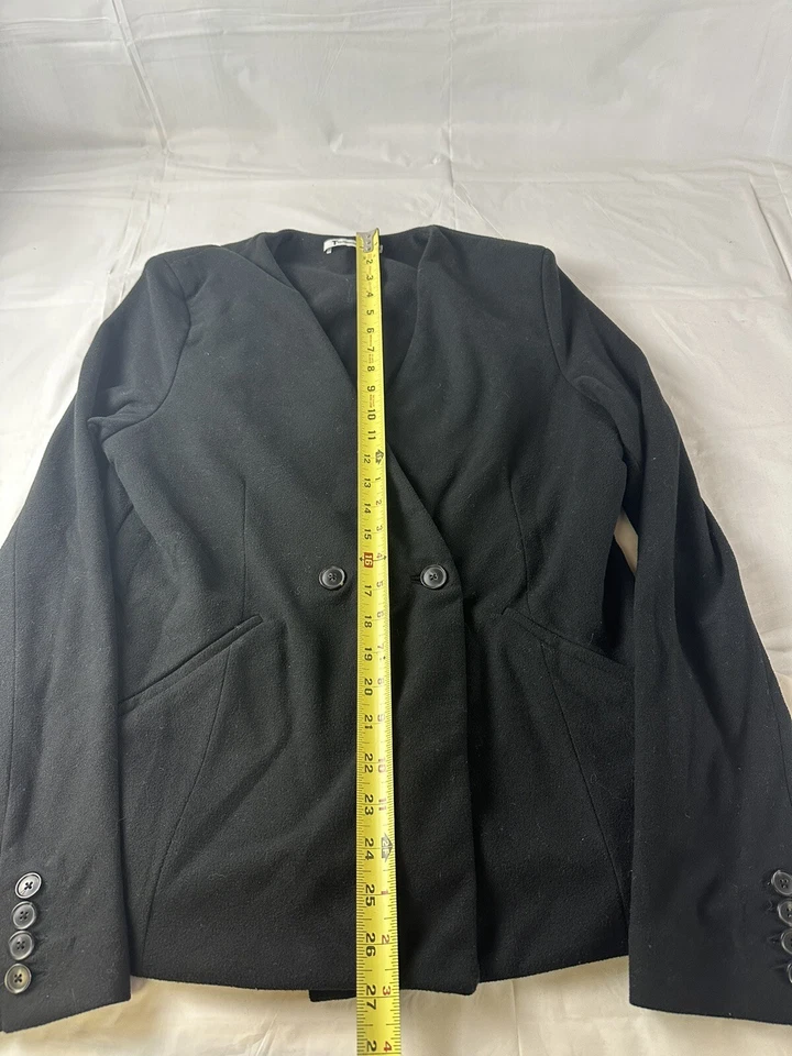 Blazer Abrigo Chaqueta Alexander Wang Negro Doble Pecho Talla Grande Foto 3 de 4
