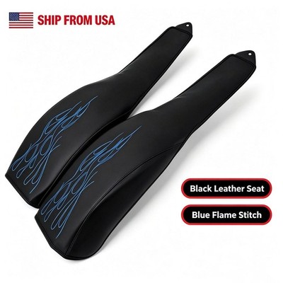 Blue PU Leather Flame Rear Trike Fender Bra For Harley Tri Glide Ultra Classic