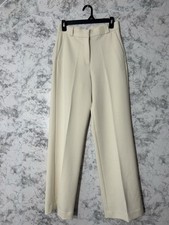 Stockholm Atelier & Other Stories Ivory Trousers Women Stretch Wide Leg Sz 4 EUC