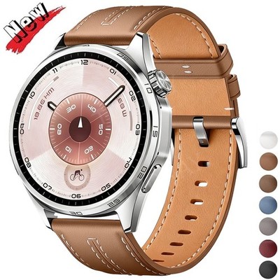 22mm Leather Strap for Huawei Watch GT 6 5 46mm Ultimate Buds GT 4 3 2 Pro Band