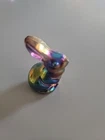 Fenton Amethyst Carnival Glass Bunny Figurine Iridescent Approx 2.5" USA Glossy