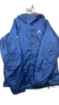 Mountain Equipment Blue Polyamide Puffer Jacket size XL Mens Casual Hiking