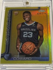 Cedric Coward 2025 Topps Chrome #261 Gold Refractor Rookie RC /275