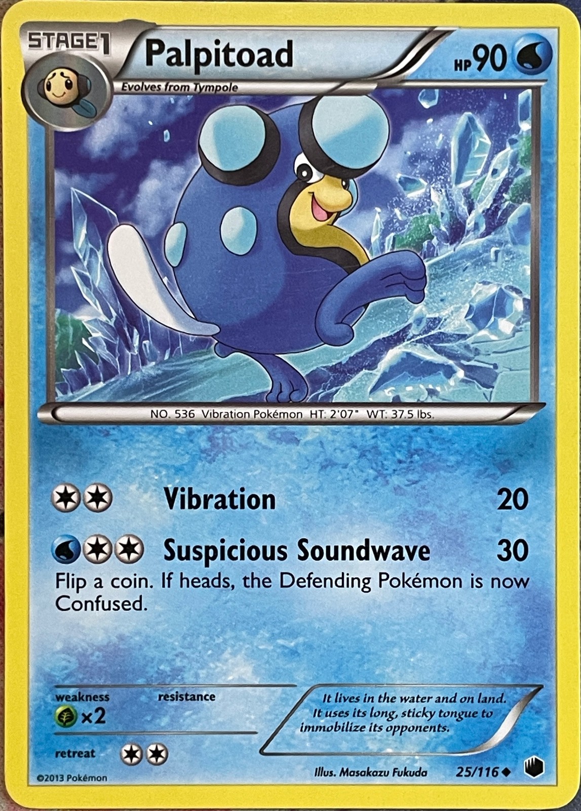 Palpitoad - 25/116 - Plasma Freeze Pokemon 2013
