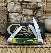 Case XX USA 2025 Peachseed Jig Green Apple Bone 27862 Medium Stockman Knife