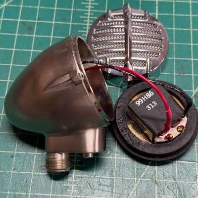 CUSTOM BRUSHED CHROME ASTATIC JT30   1953 SHURE BLACK LABEL CONTROLLED RELUCTANC