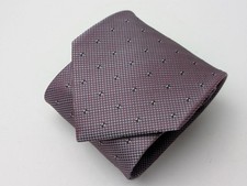 Versace Men’s Silk Tie Burgundy Blue Gold Geometric Pattern Made in Italy