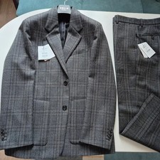 Solid Homme Checked Suit Set Blazer & Trousers Wool Blend Classic Fit