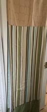 50”x92”Lg Quirky Door Curtain Velvet Woven Striped Heavy Lined Multi-Fabrics 