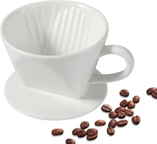 Pour Over Coffee Maker, Ceramic Pour Over Dripper, Coffee Pour Over with 3 Holes