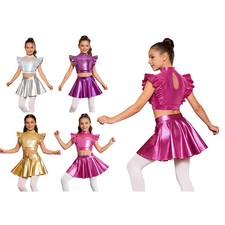 Girls Dance Outfits Performance Dress Gymnastics Costume Rave Dancewear Party