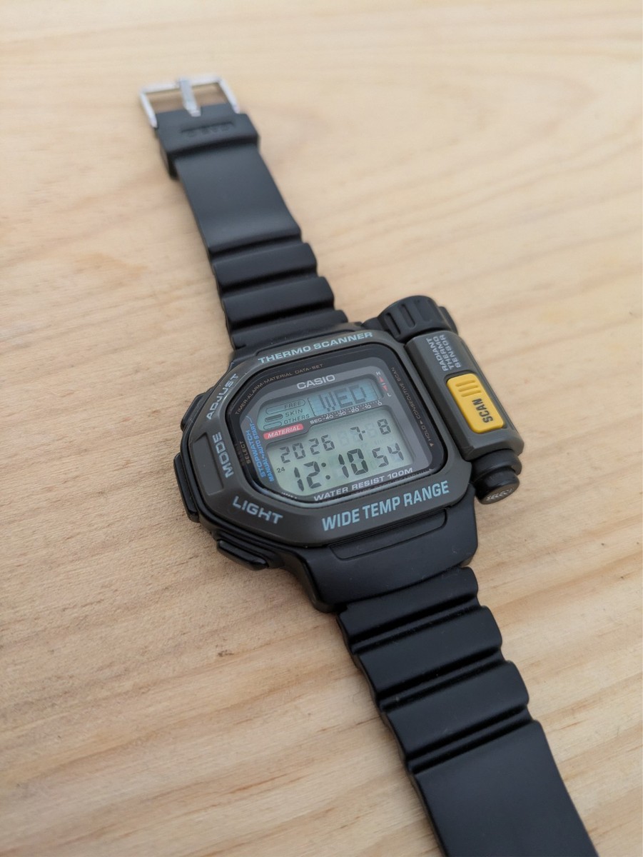 レア CASIO TSR-100 Thermo Scanner 腕時計 CASIO PRO TREK TSR-100 Vintage 1994 Quartz Digital Thermoscanner