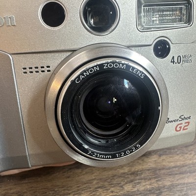 Canon PowerShot G2 4.0MP Flip Screen Digital Camera Silver Tested