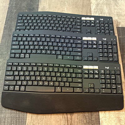 Logitech K850 Ergonomic Wireless Bluetooth Keyboard w/ Wrist Rest Black QWERTY