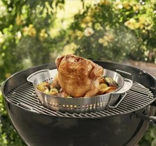 Weber Poultry Roaster Gourmet Barbecue System GBS BBQ Stainless Steel (W)40.5cm