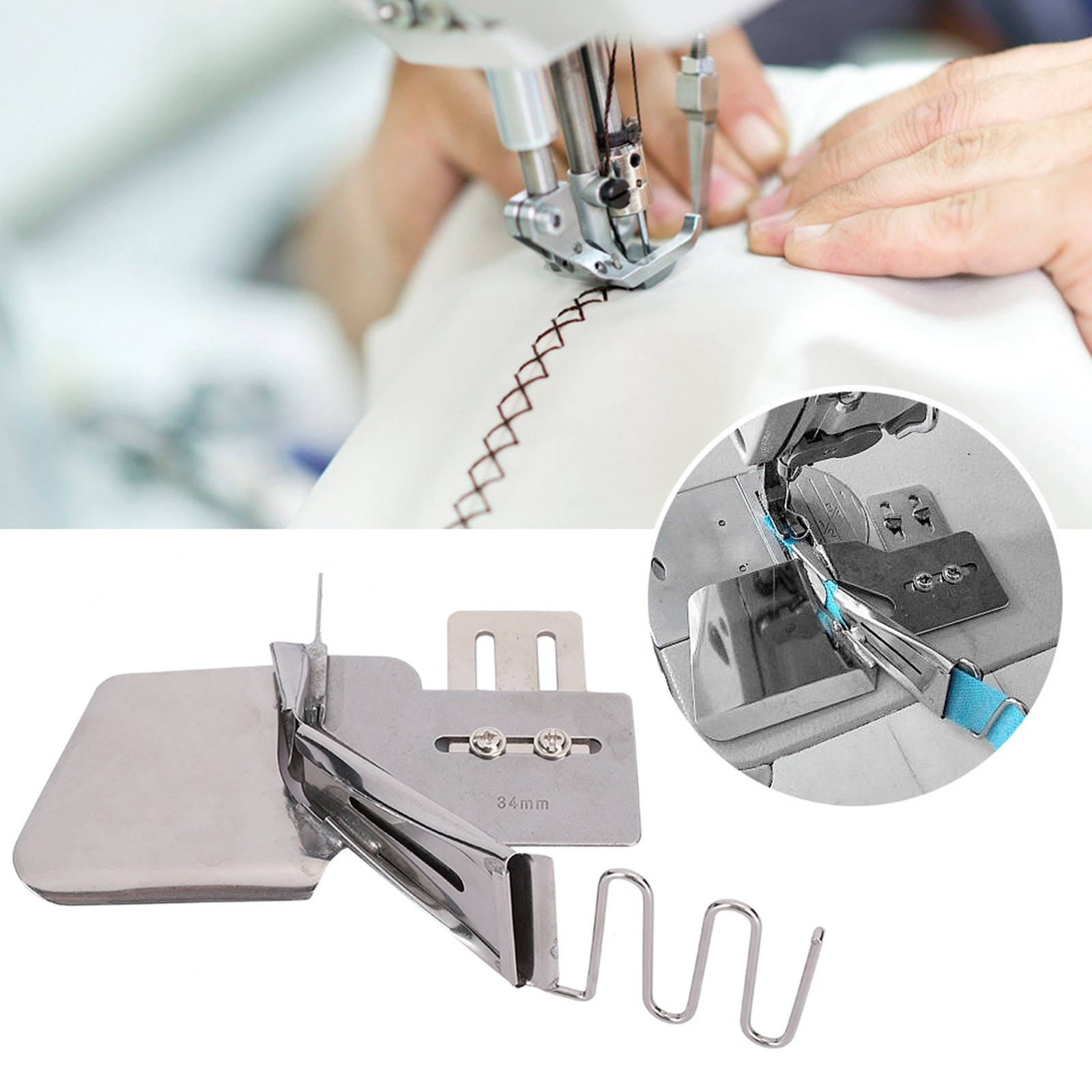 4-Fold Stainless Steel Sewing Hemmer Durable For Industrial Machine Trending