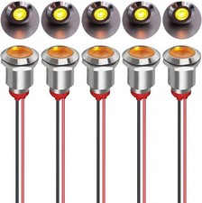 12mm LED Metal Indicator Light AC DC 12 24V Waterproof Indicator Light Pilot