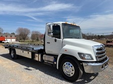 Hino 338 Flatbed Rollback Tow Truck 24' Foot Bed And Wheel Lift Low Miles