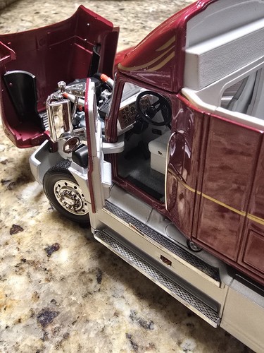1993 Franklin Mint Mack Diecast Semi Truck Burgundy Bobtail Vintage NEW READ - Picture 9 of 17