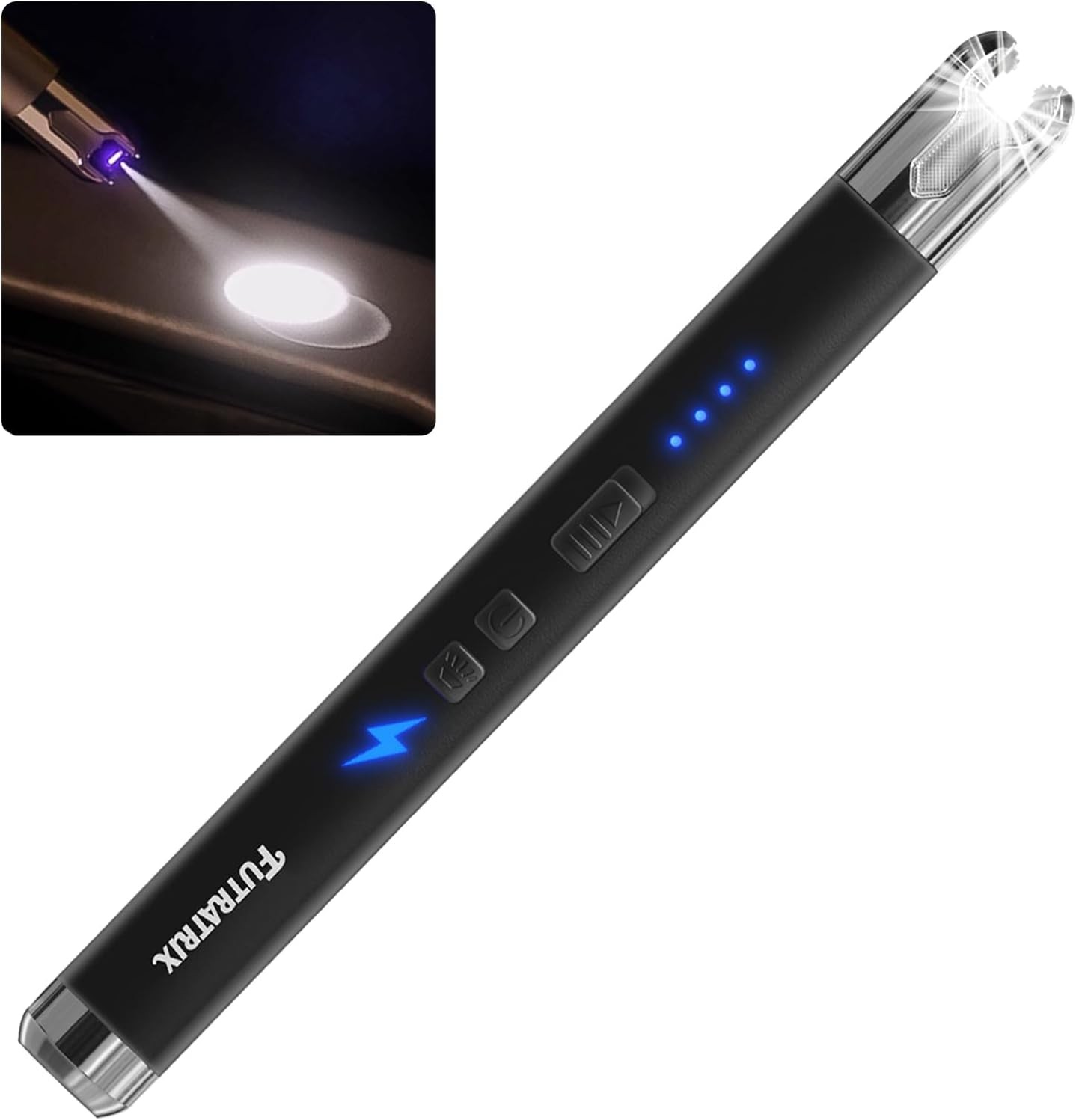 Arc Windproof Flameless Usb Rechargeable Lighter With Safety