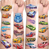 Cars Tattoos FüR Kinder,10 BläTter Auto Kindertattoos Hautfreundlich Set Tattoos