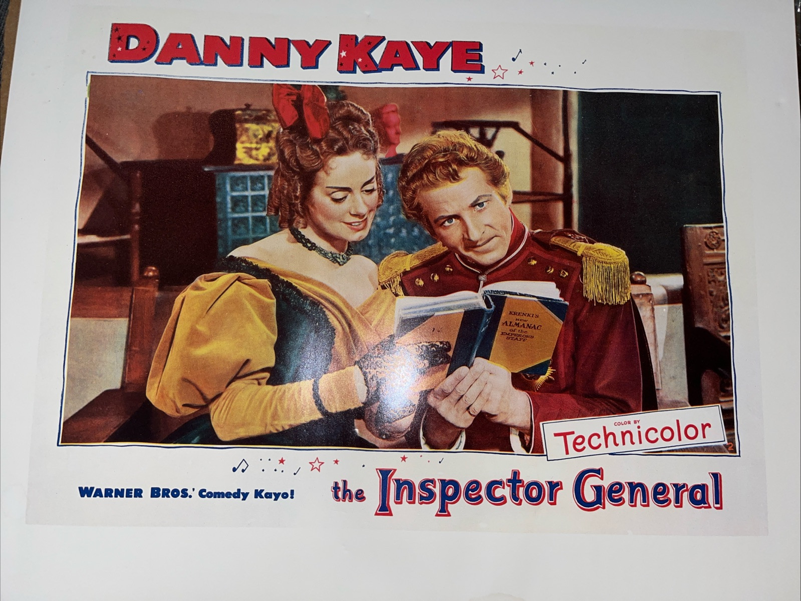 The Inspector General Movie Poster Danny Kaye Barbara Bates Re...