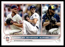 2022 Topps NL Strikeout Leaders (Zack Wheeler/Max Scherzer/Corbin Burnes)
