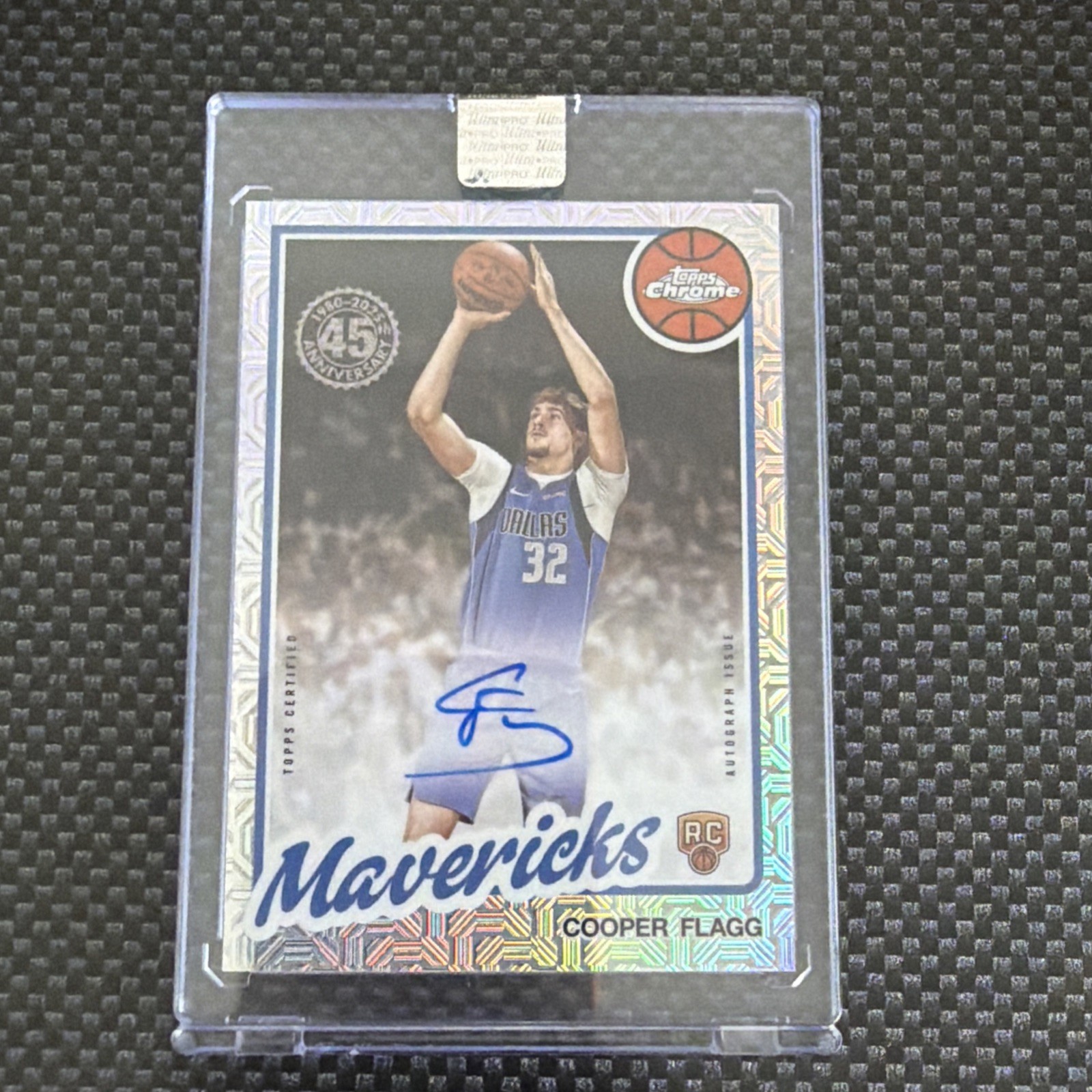 COOPER FLAGG 2025 TOPPS CHROME SP 1980-81 ROOKIE MOJO REFRACTOR AUTO