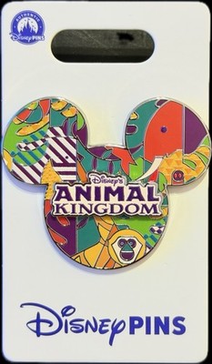Disney Parks Animal Kingdom Logo Animals Of The Park Mickey Mouse Head OE Pin