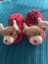 Marks & Spencer Babies Slippers /pram Shoes Red Mix