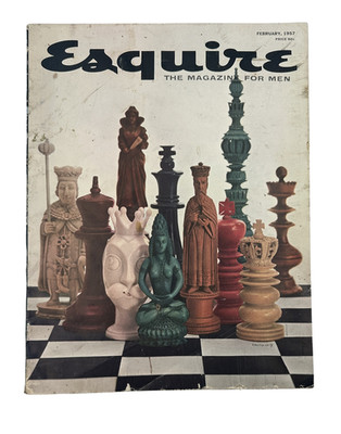 Esquire Magazine February 1957 Chessmen Cover Tony Scott Nigeria