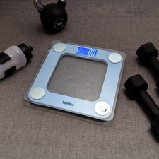 550 Pounds Bathroom Scale High Precision Digital Body Weight with Step-On Tec...