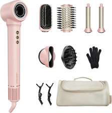 7 in One Hair Dryer Brush with Auto Wrap Curlers, Negative Ionic, No Heat Damage