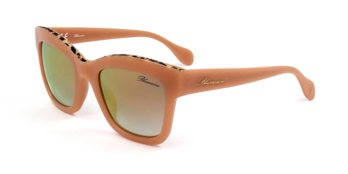 New Blumarine Limited Women Round Gold Pink Sunglasses SB-M109S Mirrored Lens Ray-Ban X Dolce & Gabbana Arista Sunglasses with Pink Lens  main image 4