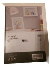 IKEA FISKBO Bilderrahmen Weiß 21x30 cm Holz Minimalistisch Uni Alltag