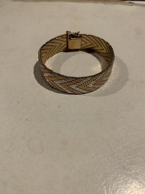 Sterling Silber Armband 46 g Italy Mesh Push Lock