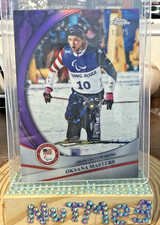 Oksana Masters 2026 Topps Chrome USA Winter Olympics PURPLE Refractor #/75 USA!