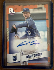 2024 Topps Big League Baseball - Brady Singer [Electric Orange Foil] AUTO Card