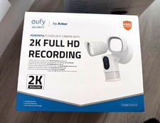 Eufy Security Floodlight Camera 2K Wi-Fi Outdoor 2-Way Audio White T8424