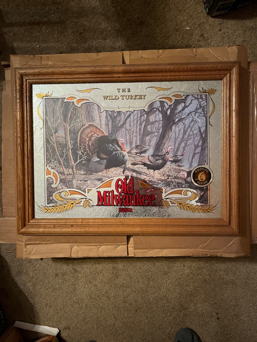 old milwaukee beer mirror turkey nib | eBay