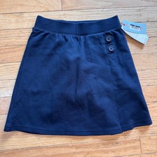 Cat  Jack Navy Blue School Uniform Skort Girls Size M 8 Stretch Wrap Front New
