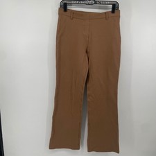 Quince Ultra-Stretch Ponte Straight Leg Pants Womens Medium Brown Work Trousers