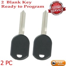 New Uncut Blank Transponder Key Replacement For Ford 4d63 Chip H84-pt 2 Pack