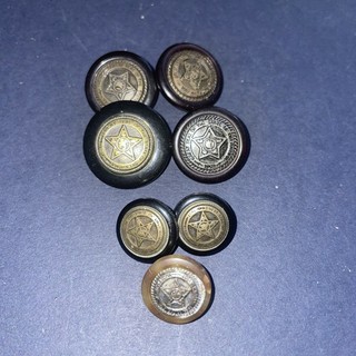 7x Vintage Seal Of The State Of Oklahoma Buttons